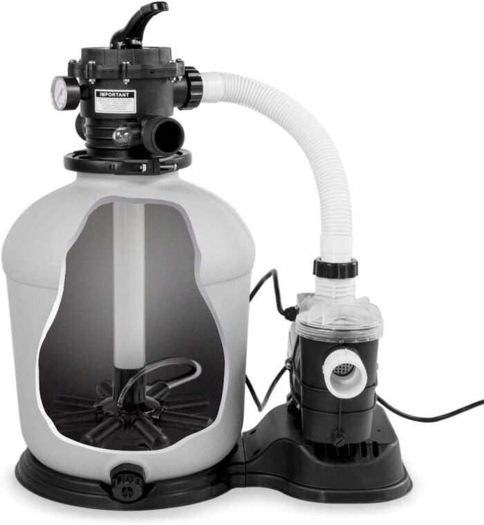 XtremepowerUS 16" Sand Filter Swimming Pool 3/4 HP Pool Pump Timer 15,000GAL Above Ground Pool Set - Image 6