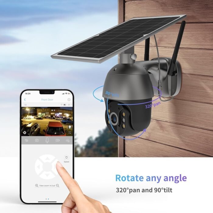 SOLIOM S600 3G/4G LTE Outdoor Solar Powered Cellular Security Camera Wireless,Pan Tilt 360°View Spotlight,1080p Night Vision,2 Way Talk,PIR Motion Sensor,No WiFi, US Version, Unlimited Data Plan - Image 3