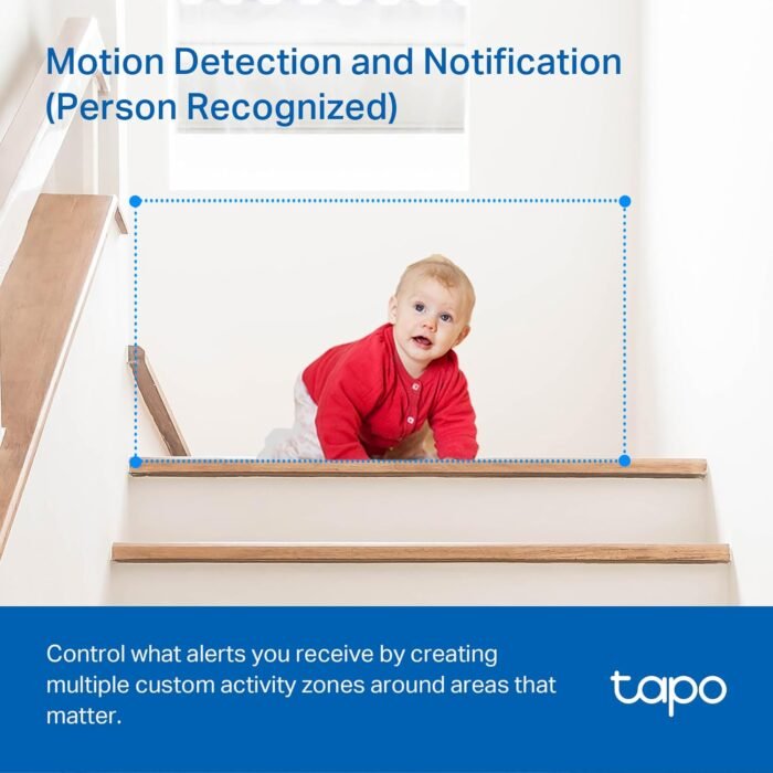 TP-Link Tapo 2K Pan/Tilt Security Camera for Baby Monitor, Dog Camera w/Motion Detection, 2-Way Audio, Siren, Night Vision, Cloud & SD Card Storage, Works with Alexa & Google Home, 2-Pack (C210P2) - Image 7