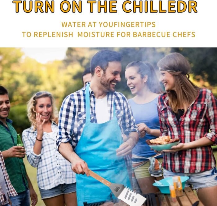 4-in-1 BBQ Spatula, Multifunction Grill Spatula with Wooden Handle, perfect for BBQ grills and kebabs for camping picnics - Image 7