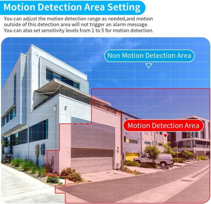 (Dual Antennas for Wi-Fi Enhanced) AI Human Detected 2K 3.0MP Wireless Security Camera System, Surveillance NVR Kits with 2TB Hard Drive, 4Pcs Outdoor WiFi Security Cameras, with Audio, Night Vision - Image 9
