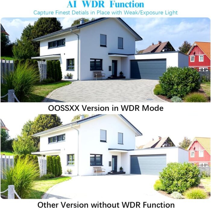 (Dual Antennas for Wi-Fi Enhanced) AI Human Detected 2K 3.0MP Wireless Security Camera System, Surveillance NVR Kits with 2TB Hard Drive, 4Pcs Outdoor WiFi Security Cameras, with Audio, Night Vision - Image 5