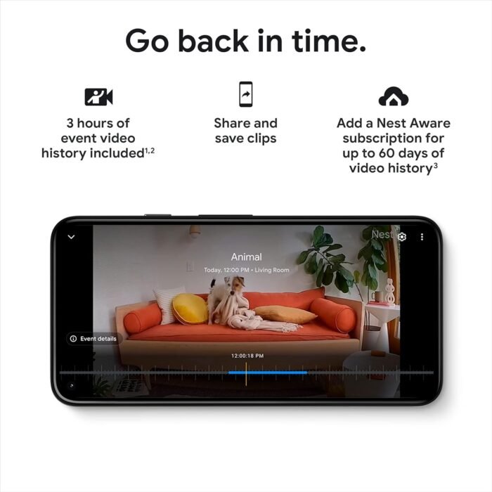 Google Nest Security Cam (Wired) - 2nd Generation - Fog, 1080p, Motion Only - Image 4