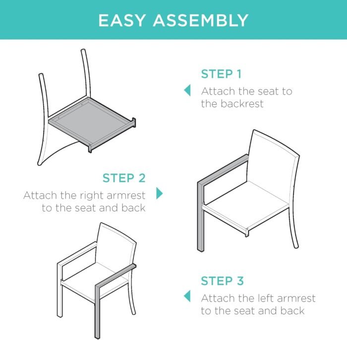 Best Choice Products Set of 2 Stackable Outdoor Wicker Dining Chairs All-Weather Firepit Armchair w/Armrests, Steel Frame for Patio, Deck, Garden, Yard - Natural - Image 7