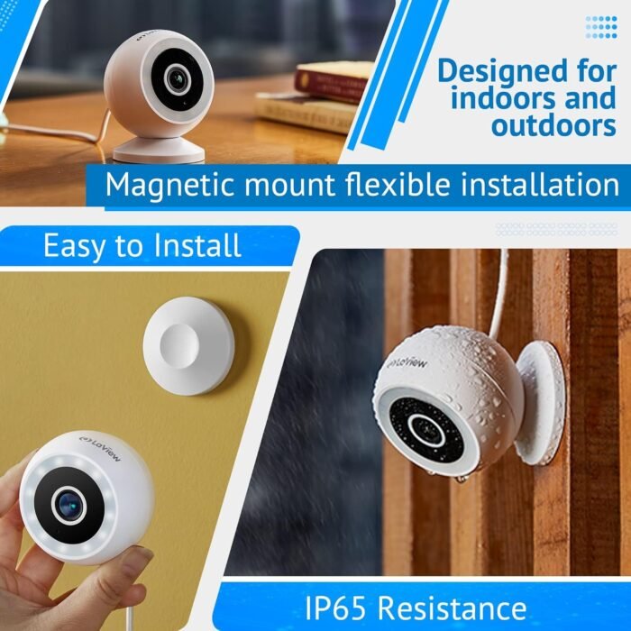 LaView 8MP 4K Security Cameras Outdoor Indoor Wired,IP65, Starlight Sensor & 100 Ft Night Vision,Motion/Person Detection,2-Way Audio/Spotlight,US Cloud,iOS & Android & Web Access - Image 7