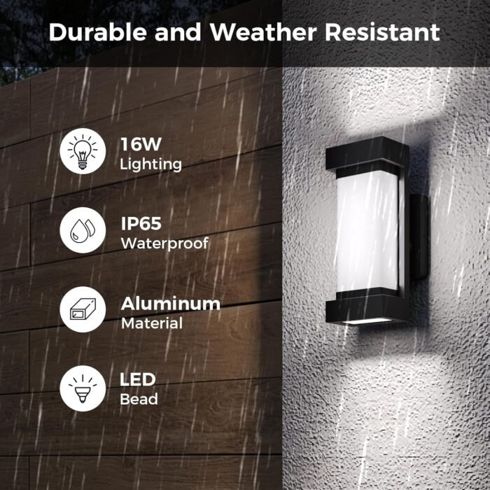 XMCOSY+ Outdoor Wall Lights, 2100LM Smart LED Porch Lights Outdoor, RGBCW Exterior Lighting Sconce, Wi-Fi Control, Compatible with Alexa, IP65 Waterproof, 1 Pack - Image 8