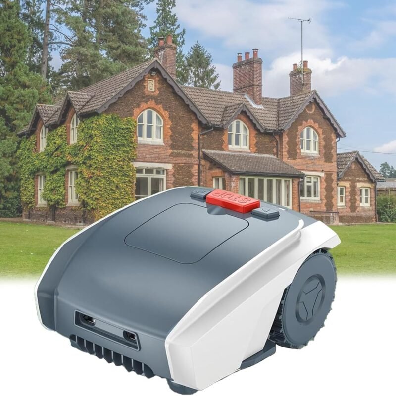 Fully Automatic Lawn Mower, Lawn Robot, Path Planning, Robotic Lawnmower with Automatic Charging, for Lawns/Gardens of 1500㎡, Weatherproof, Safety Protection Device,Grey