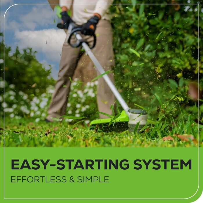 Greenworks 60V 16” Brushless Cordless String Trimmer, 2.5Ah Battery and Charger Included - Image 8