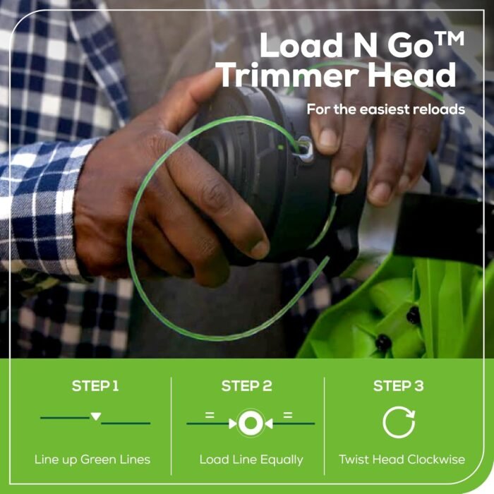 Greenworks 60V 16” Brushless Cordless String Trimmer, 2.5Ah Battery and Charger Included - Image 7