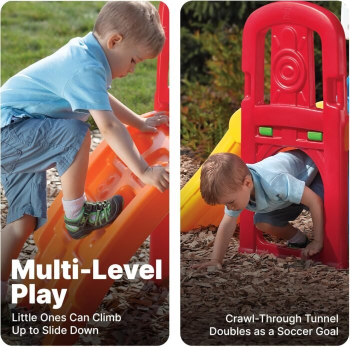 Step2 Game Time Sports Climber, Kids Indoor/Outdoor Playset, Backyard Playground Set, Slide, Climbing Wall, Basketball Hoop, Outside Jungle Gym, For Toddlers 2-6 Years Old - Image 6
