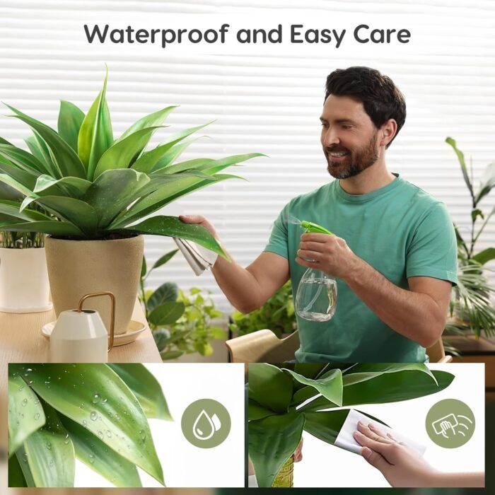 Velener Artificial Plant Outdoor Agave - Large Size UV Resistant Fake Agave Plants for Indoor and Outdoor Succulents Decor(28 Inch) - Image 6