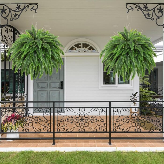 Single Silky Artificial Boston Fern Bush, 49Inch Large Artificial Ferns for Outdoors, Large Faux Ferns Artificial Plants,Suitable for Decorating Office, Living Room Faux Greenery,95Branches - Image 5