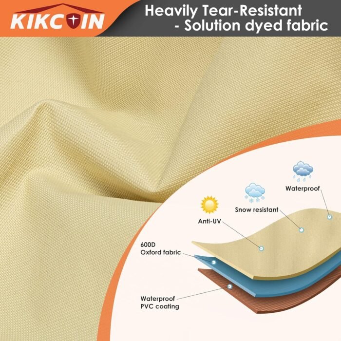 Patio Furniture Covers Waterproof for Dining Table and Chairs, Square Outdoor Furniture Set Cover, Anti-Fade, Tear/Water Resistant Patio Furniture Set Covers, 76"L x 76"W x 28"H - Image 6