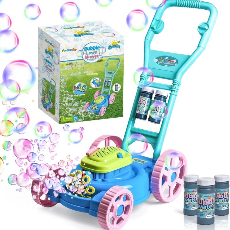 Bubble Lawn Mower for Toddler Toys - Automatic Bubble Mower Bubble Machine for Boys, Outdoor Toddler Waster Toys for Ages 1-5