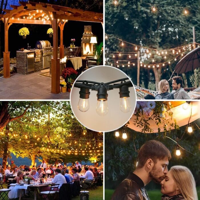 Shatterproof LED String Lights, Waterproof, Warm White 2200K, 70LM, E26 Base - 15 Pack - Image 2