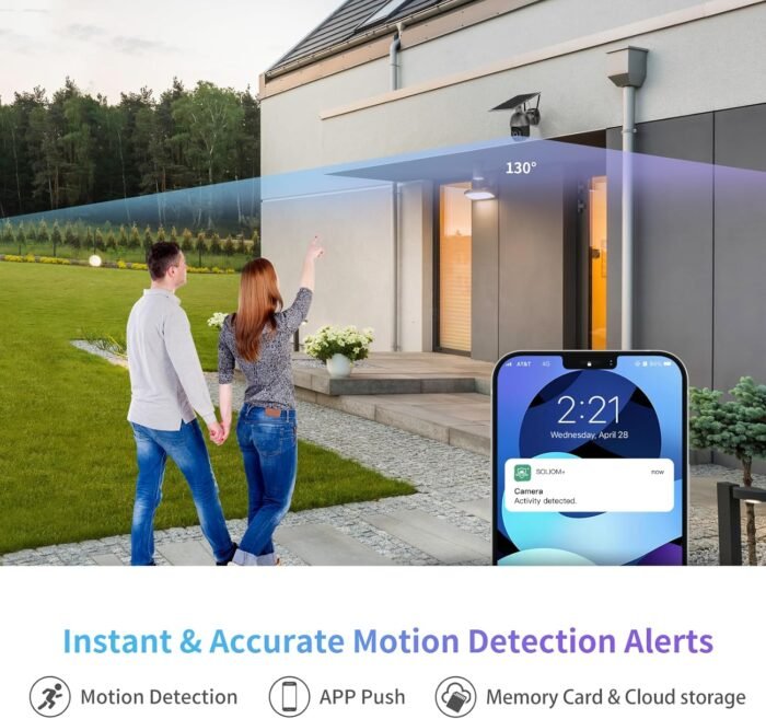 SOLIOM S600 3G/4G LTE Outdoor Solar Powered Cellular Security Camera Wireless,Pan Tilt 360°View Spotlight,1080p Night Vision,2 Way Talk,PIR Motion Sensor,No WiFi, US Version, Unlimited Data Plan - Image 5