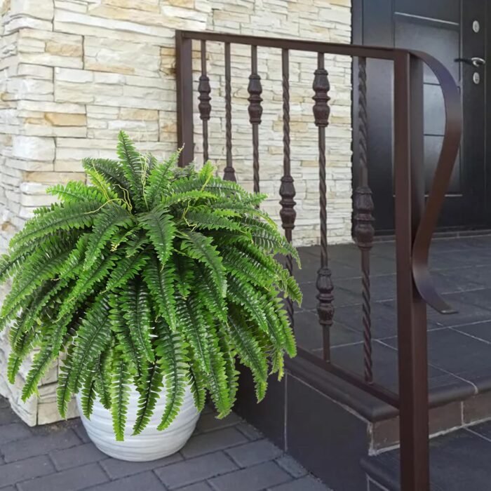 Single Silky Artificial Boston Fern Bush, 49Inch Large Artificial Ferns for Outdoors, Large Faux Ferns Artificial Plants,Suitable for Decorating Office, Living Room Faux Greenery,95Branches - Image 7