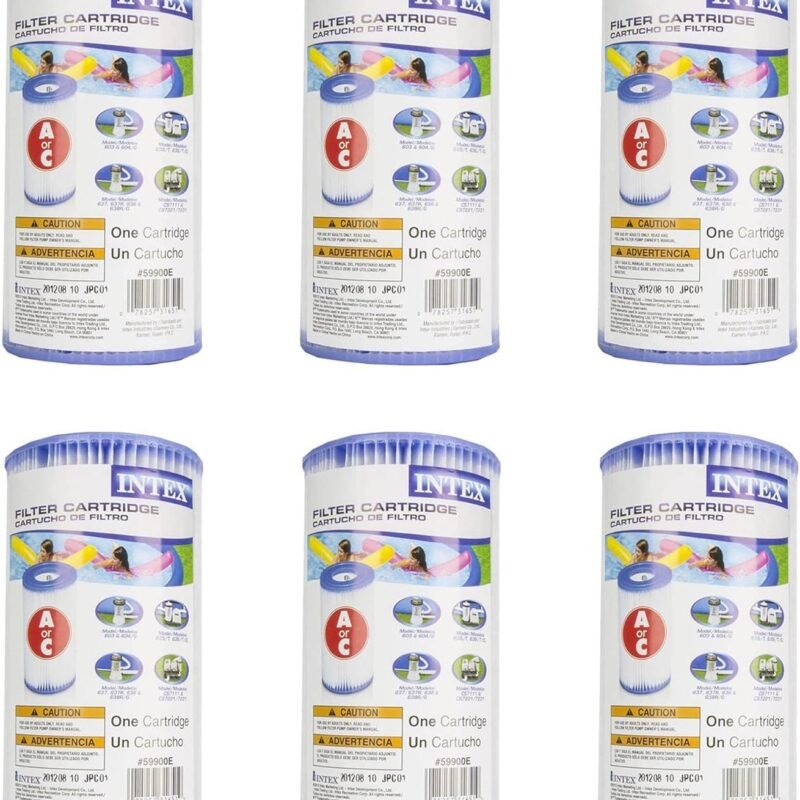 (Pack of 6) Intex 29000E/59900E Easy Set Pool Replacement Type A or C Filter Cartridge