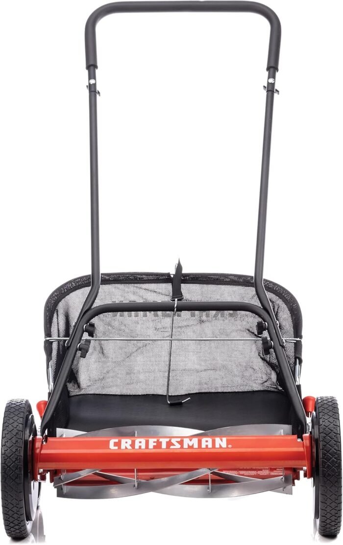 Craftsman 1816-18CR 18-Inch 5-Blade Push Reel Lawn Mower with Grass Catcher, Red - Image 7