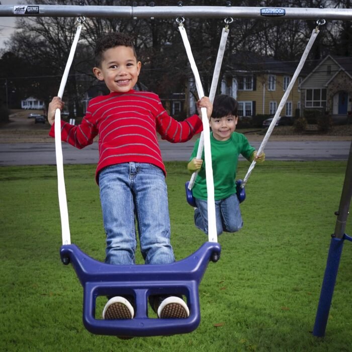XDP Recreation Free N' Swing Swing Set, Gray, 91"D x 168"W x 74"H - Image 5