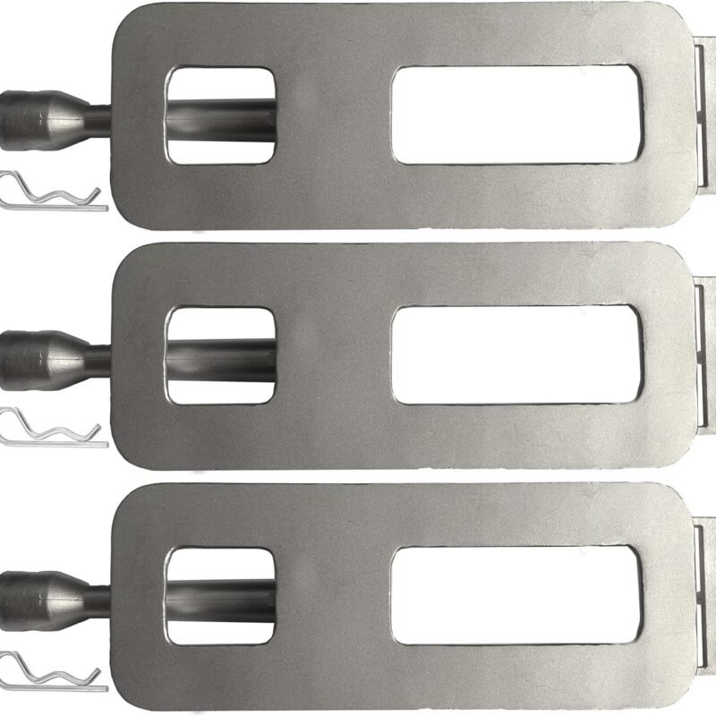 3 Pack Cast Stainless Steel 304 Grill Burner & 3 Lock Pins, 15 3/4 x 4 3/4 in, Upgraded Replacement for CISC, Fits For Coyote Members Mark Bakers Chef Grand Hall BBQ Grills 608SB, Monarch-04A 04B