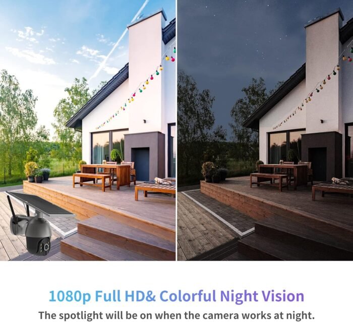 SOLIOM S600 3G/4G LTE Outdoor Solar Powered Cellular Security Camera Wireless,Pan Tilt 360°View Spotlight,1080p Night Vision,2 Way Talk,PIR Motion Sensor,No WiFi, US Version, Unlimited Data Plan - Image 6