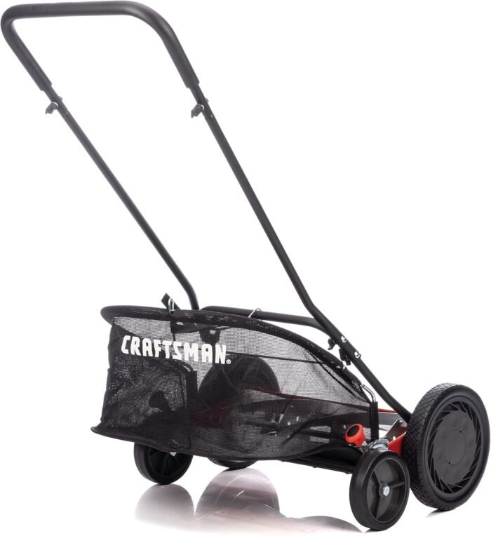 Craftsman 1816-18CR 18-Inch 5-Blade Push Reel Lawn Mower with Grass Catcher, Red - Image 8