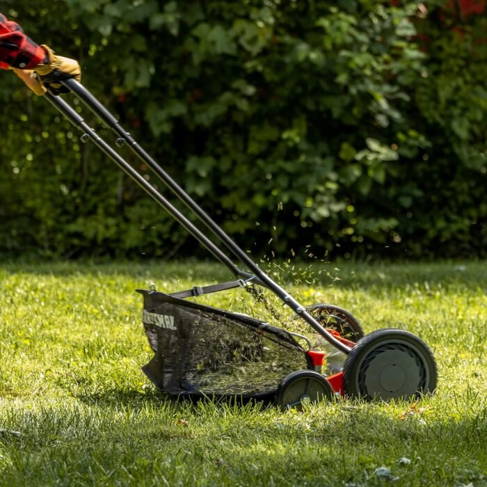 Craftsman 1816-18CR 18-Inch 5-Blade Push Reel Lawn Mower with Grass Catcher, Red - Image 4