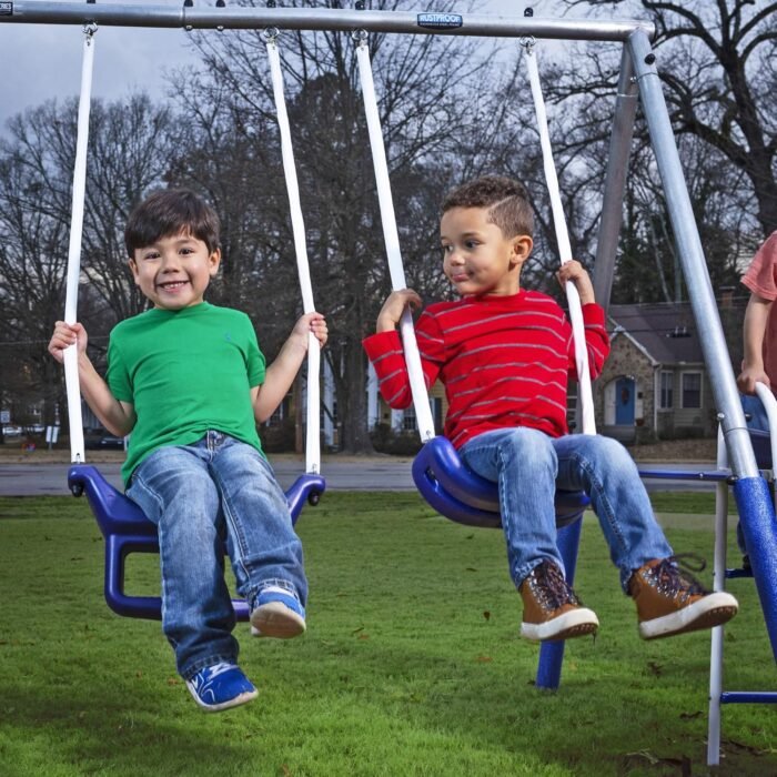 XDP Recreation Free N' Swing Swing Set, Gray, 91"D x 168"W x 74"H - Image 6