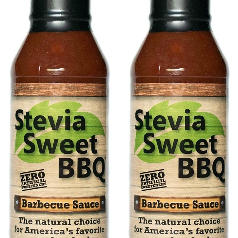 Stevia Sweet BBQ Sauce | Low Sugar (1g), Low Carb, Low Sodium, Gluten & Fat Free | Paleo & Keto Diet Friendly Barbecue Sauce | Zero Artificial Sweeteners (2 x 15 oz)