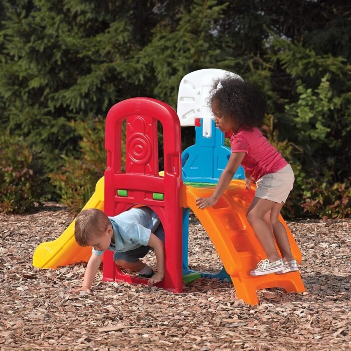 Step2 Game Time Sports Climber, Kids Indoor/Outdoor Playset, Backyard Playground Set, Slide, Climbing Wall, Basketball Hoop, Outside Jungle Gym, For Toddlers 2-6 Years Old - Image 3