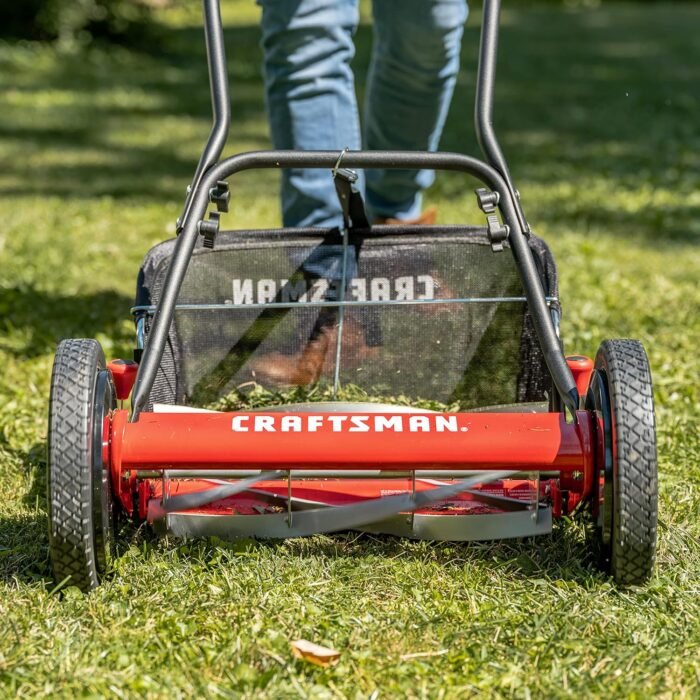 Craftsman 1816-18CR 18-Inch 5-Blade Push Reel Lawn Mower with Grass Catcher, Red - Image 10