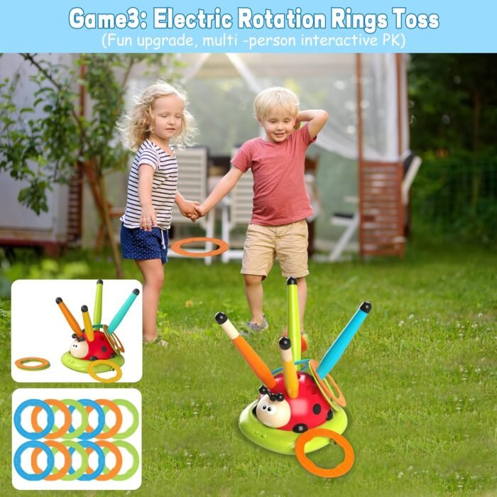 Engfa 3 In 1 Musical Jump, Toss Ring Game Toys, Stomping Launch Rocket Launcher for Kids Toys for Girls Boys 3-5, Sports & Outdoors Toys for Ages 5-7 with Remote Control Outside Toys for Kids Ages 4-8 - Image 5