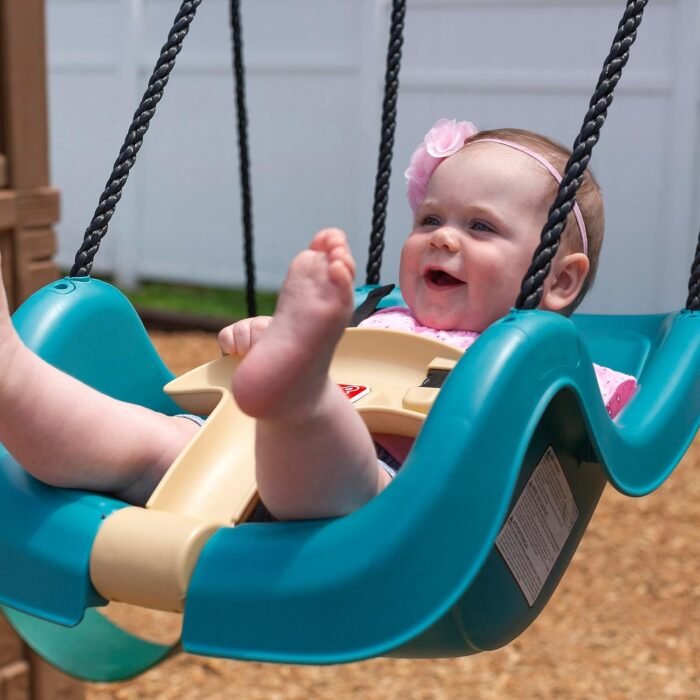 Step2 Infant to Toddler Swing, Baby Outdoor Swing, Backyard Bucket Style Swing Seat, Secure Harness, Outside Weather-Resistant Rope, Attach to Playset, For Toddlers 9 Months -3 Years Old - Image 4