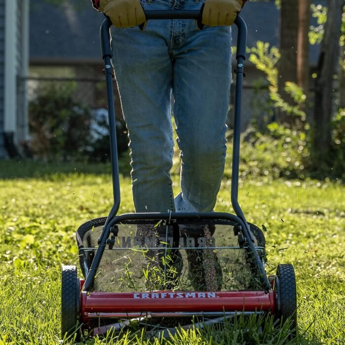 Craftsman 1816-18CR 18-Inch 5-Blade Push Reel Lawn Mower with Grass Catcher, Red - Image 3