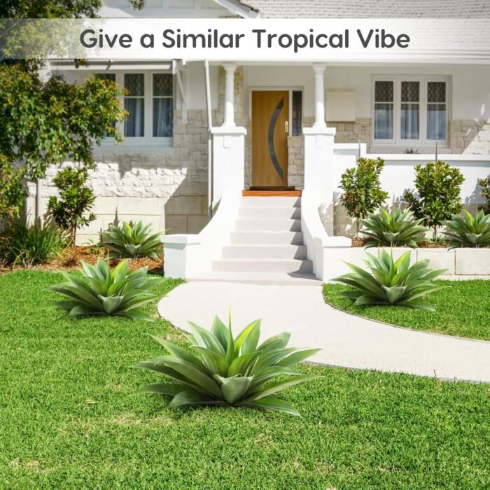 Velener Artificial Plant Outdoor Agave - Large Size UV Resistant Fake Agave Plants for Indoor and Outdoor Succulents Decor(28 Inch) - Image 3