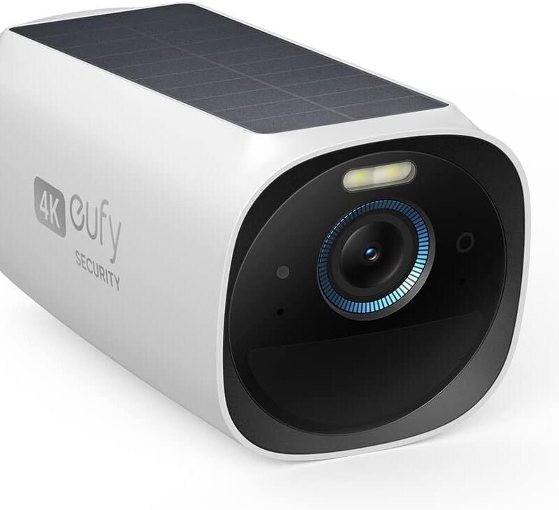 eufy Security eufyCam 3 Add-on Camera, Wireless Outdoor 4K Camera, Forever Power with Solar Panel, Face Recognition AI, Expandable Local Storage, Spotlight, Requires HomeBase 3, Home Security System