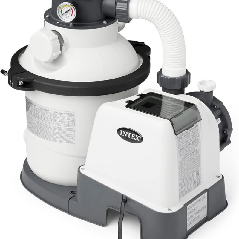 INTEX SX1500 Krystal Clear Sand Filter Pump for Above Ground Pools: 1500 GPH Pump Flow Rate – Improved Circulation and Filtration – Easy Installation