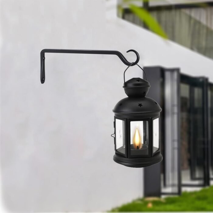 12inch 4 Pack Plant Hanger, Sturdy Hanging Plant Hangers Outdoor, Bird Feeder Hanger for Bird Feeders, Planters, Lanterns, Wind Chimes Indoor Outdoor, Upgrade Black - Image 5