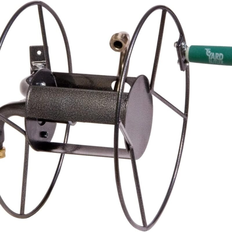 Yard Butler Swivel Hose Reel Garden Hose Holder Wall Mount Heavy Duty with 90 Degree Pivot - ISRM-90