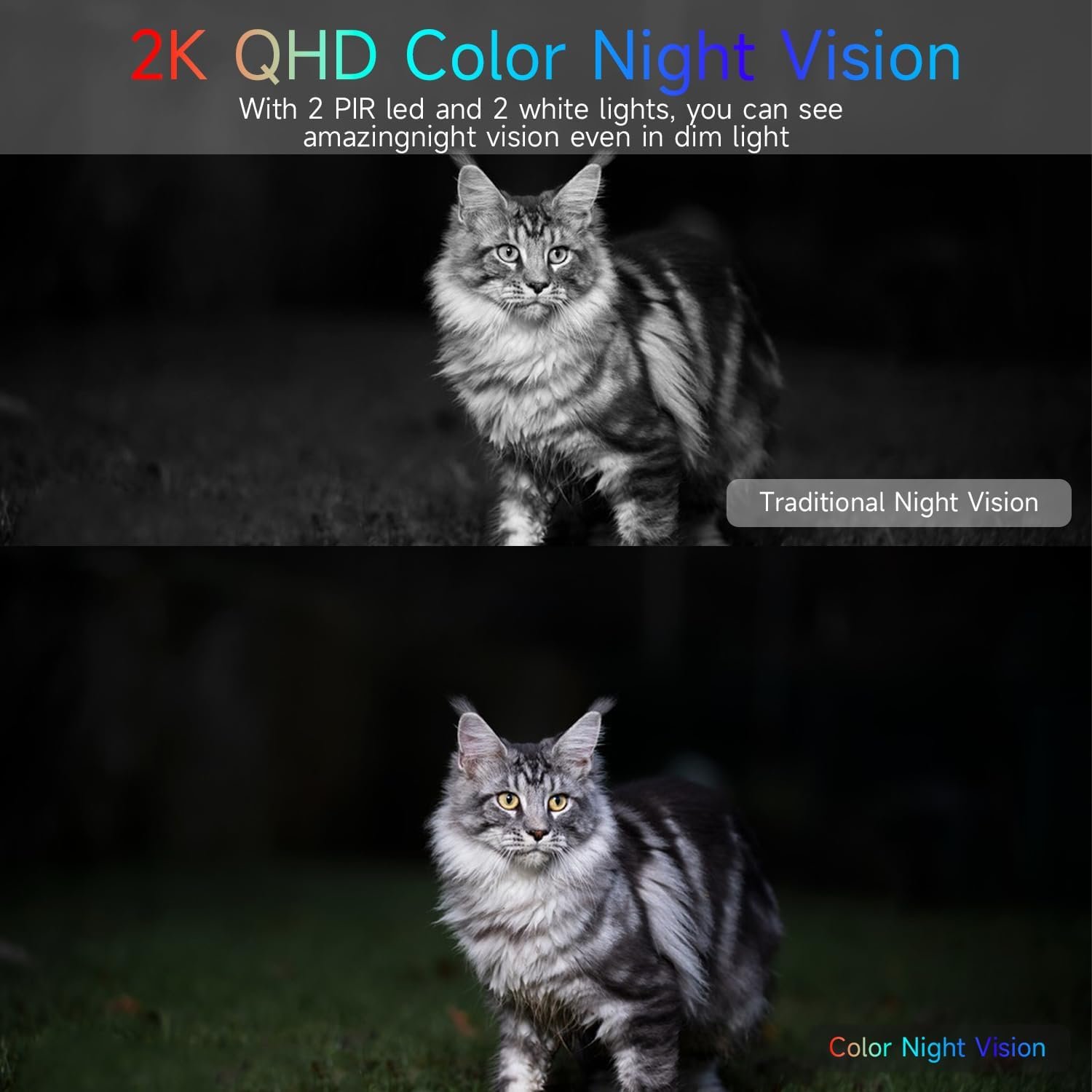 2.4GHz & 5GHz WiFi Security Cameras Wireless Outdoor, 2K/3MP QHD Home Security System 4-Cam Kit with 130°-Wide View, Night Vision, Spotlight,IP65 Waterproof, Support Alexa,Cloud/SD - Image 6