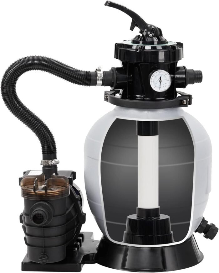 13" Sand Filter 3/4HP Pool Pump Max 3434 GPH High-Flow for Above Ground Swimming Pool Set Multi-Port Valve Up to 8500 Gallons - Image 6