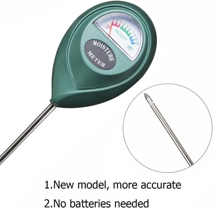 XLUX Soil Moisture Meter, Plant Water Monitor, Hygrometer Sensor for Gardening, Farming, Indoor and Outdoor Plants, No Batteries Required - Image 2