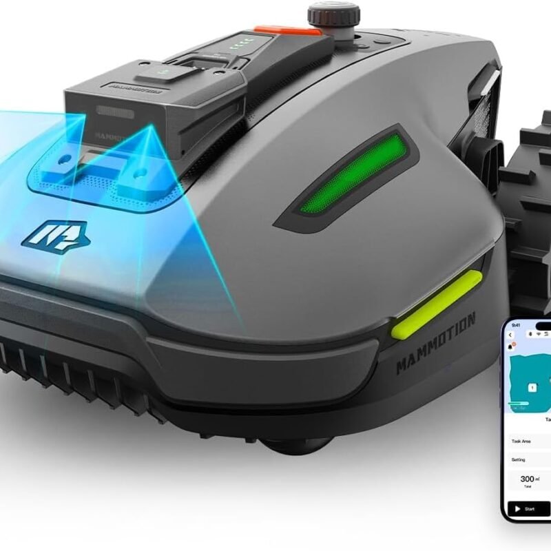 YUKA Mini 700H Robot Lawn Mower, Reception 0.17 Acre, Max 0.27 Acre, Ultrasense AI Vision+ RTK Positioning, Auto Mapping, App Control, 50% Slope, Cutting Height 2''~3.5'', 15 Mowing Zones