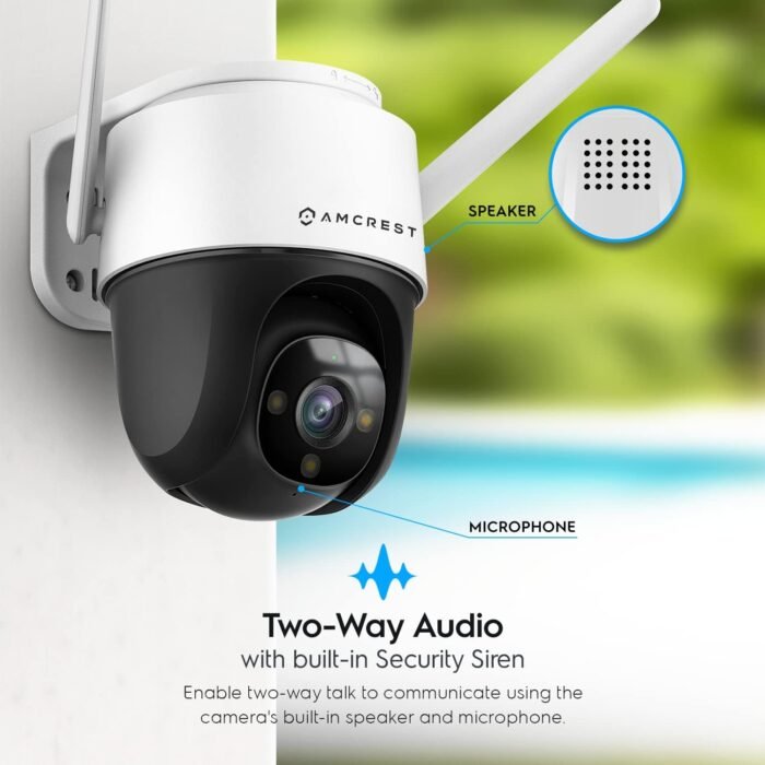 Amcrest 4MP Outdoor PT WiFi IP Camera Pan Zoom (Digital 16x) SmartHome WiFi Camera Security Speed Dome, Motorized Tilt, 98ft Nightcolor, (2.4Ghz), 107º FOV, IP66, 4MP, ASH47-W - Image 7