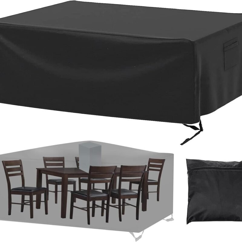 Patio Furniture Covers Waterproof, Outdoor Furniture Covers Rip-proof for Patio Furniture Set Table and Chairs, Windproof UV and Fade Resistant Outdoor Sectional Cover 74"L X 47"W X 28"H