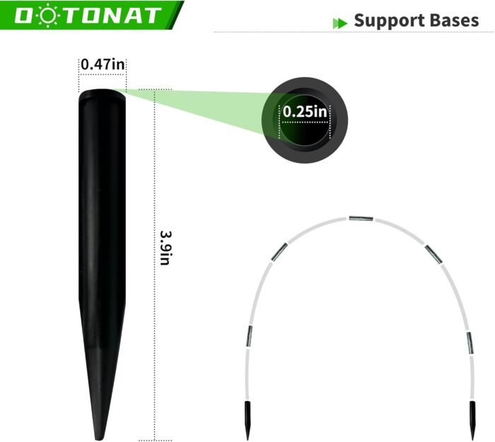 8FT Garden Hoops Grow Tunnel Kit - Rust-Free Fiberglass Frame for Raised Beds, 36pcs - DIY Plant Support for Garden Netting, Row Covers, and Greenhouse Protection - Image 5