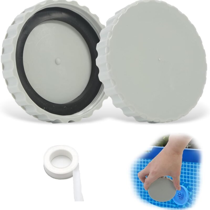 2Pcs Winter Plug Set Compatible with Pool Seal Pool Plugs for Above Ground Pool, Thickened Sealing Gasket, Freeze-Proof and Leak-Proof, Above Ground Pool Return Winter Plug