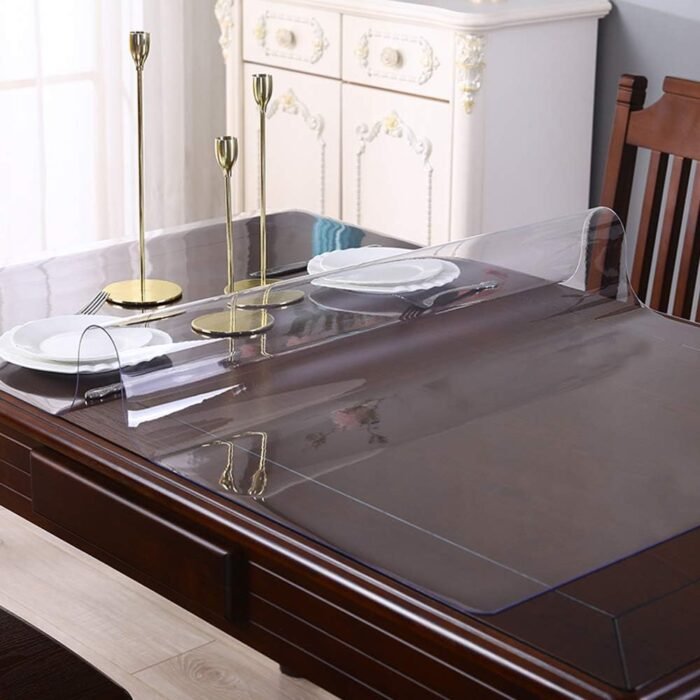1.5mm Thick Custom Clear Plastic Table Protector Cover for Garden Table Coffee Table Outdoor Table -34x34 Square Glass PVC Desk Mat Pad Crystal Vinyl Tablecloths Waterproof Heat Resistant Non-Slip - Image 7