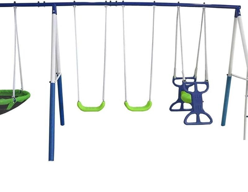 XDP RECREATION All Star Outdoor Kids Swing Set, Multicolor